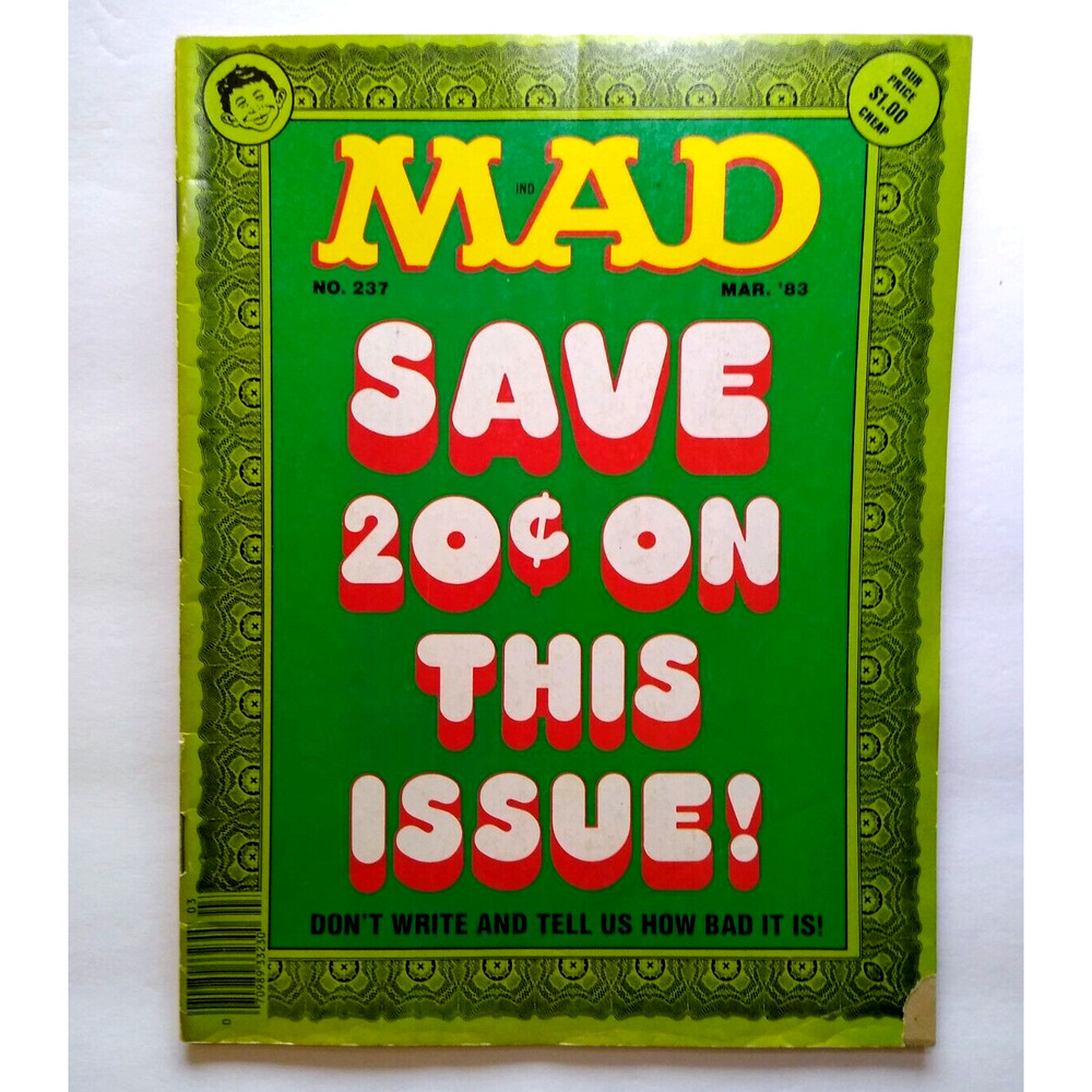 MAD Magazine March 1983 Issue No 237 Poltergeist Movie Parody Satire Parody